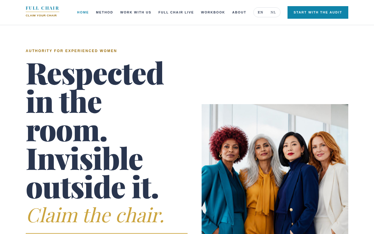 The Full Chair website: authority for experienced women.